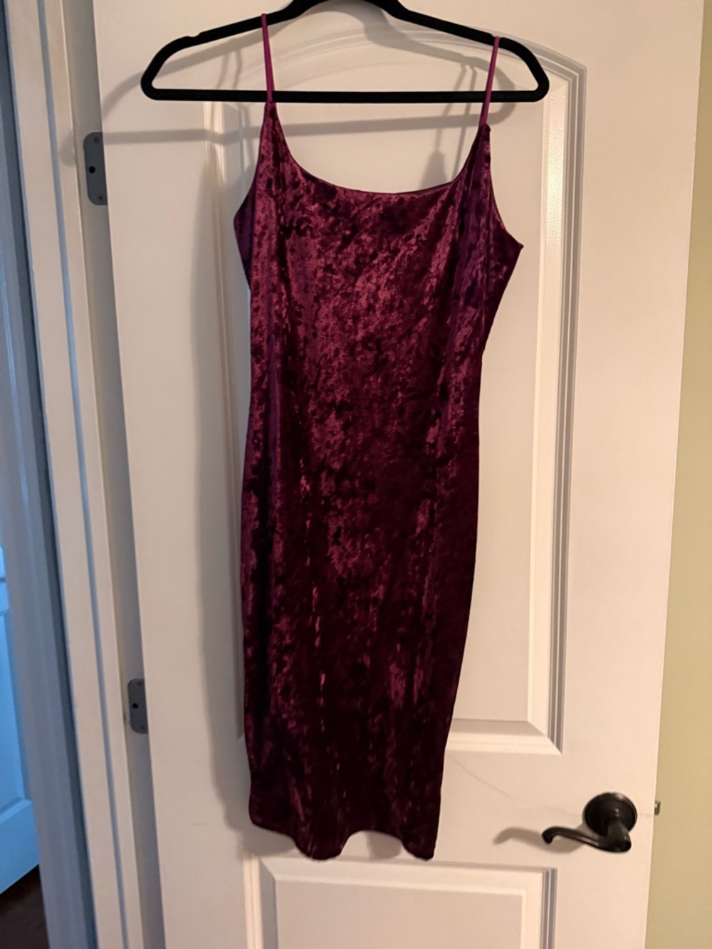 Velvet Slip Dress - Deep Plum